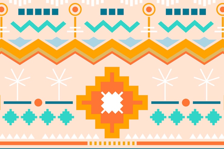 Vetor grátis fundo tribal pastel, desenho vetorial de padrão sem emenda