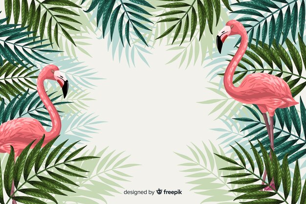 Fundo Tropical com animais