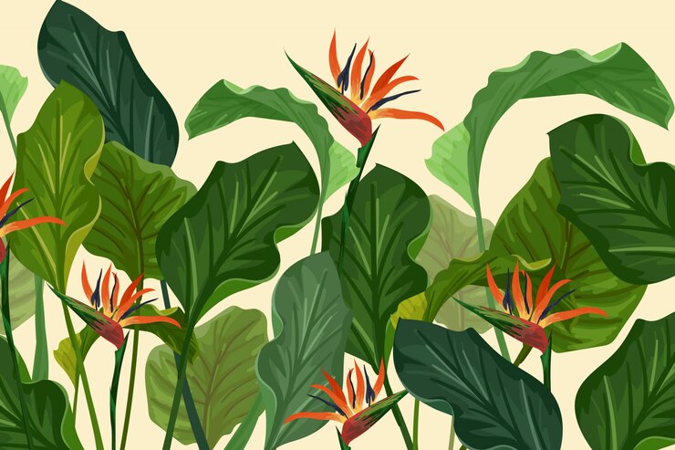 Vetor grátis fundo tropical
