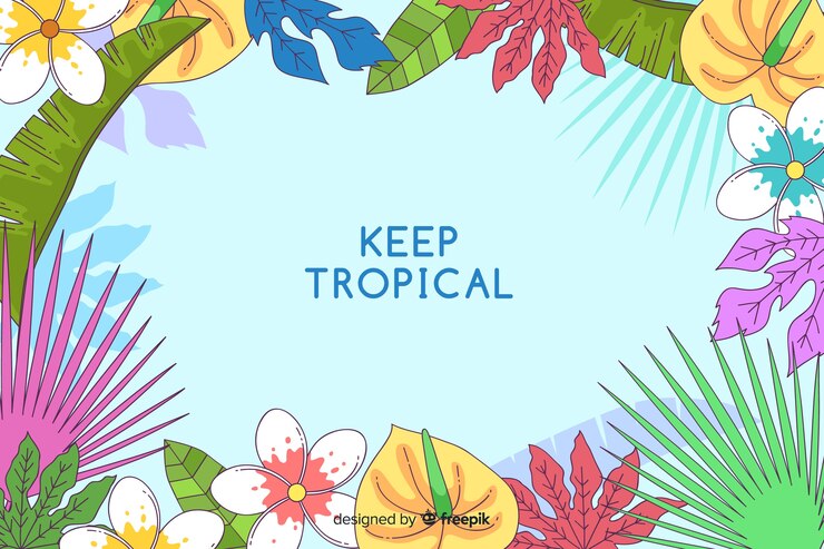 Vetor grátis fundo tropical