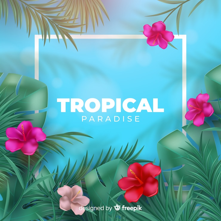 Vetor grátis fundo tropical