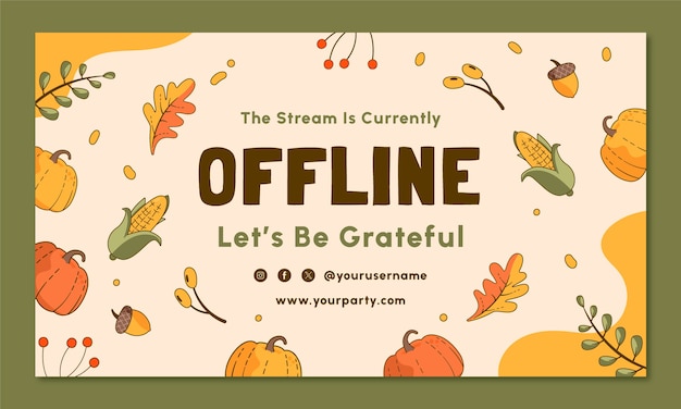 Fundo Twitch para celebração de ação de graças