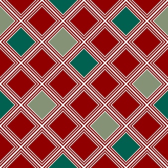 Fundo verde vermelho abstrato do natal diamante sem emenda. ilustração vetorial.