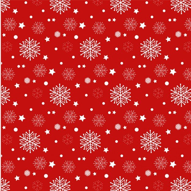 Vetor grátis fundo vermelho com flocos de neve brancos