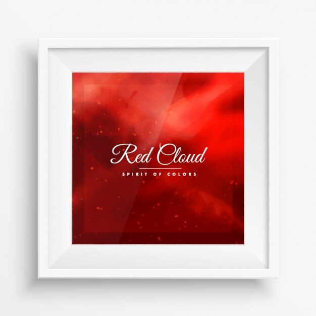 Vetor grátis fundo vermelho no quadro realista