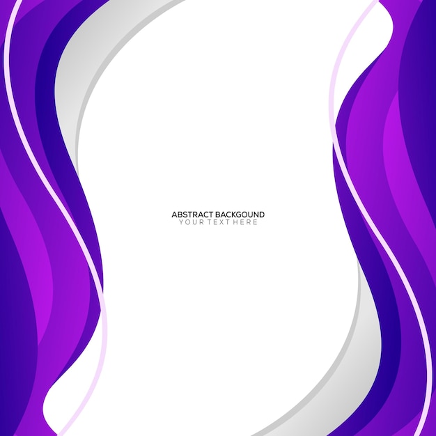 Fundo vetorial de onda roxo abstrato e elegante