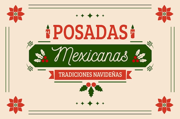 Fundo vintage posadas mexicanas