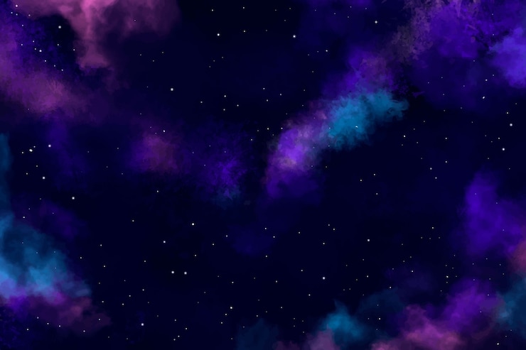 Vetor grátis fundo violeta do espaço exterior aquarela