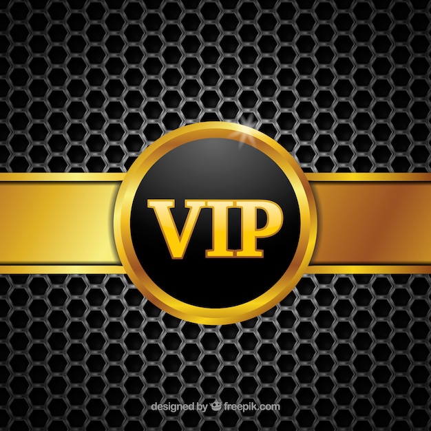 Fundo vip abstrato com emblema dourado