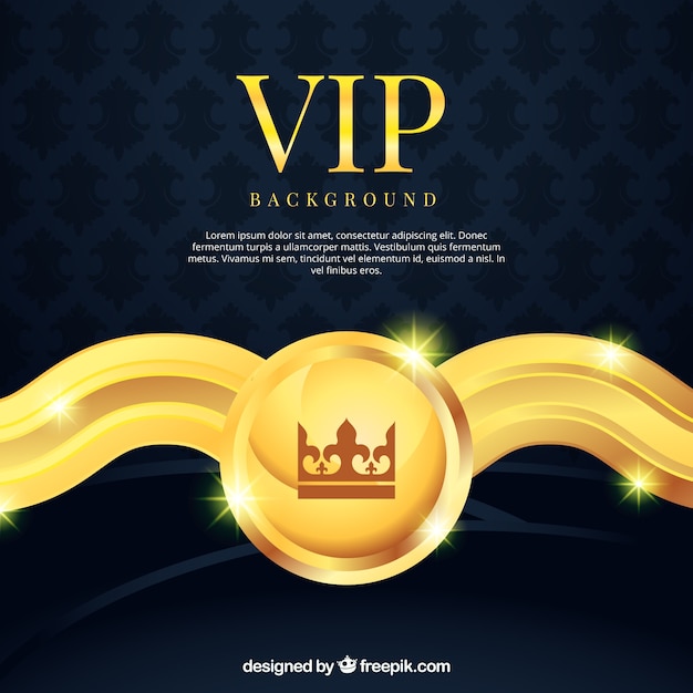 Vetor grátis fundo vip com elemento decorativo dourado