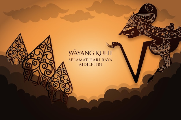 Vetor grátis fundo wayang kulit