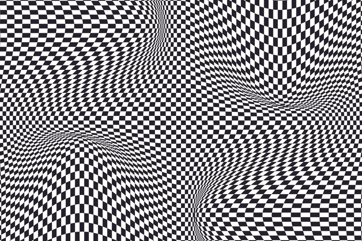 Vetor grátis fundo xadrez distorcido em estilo simples