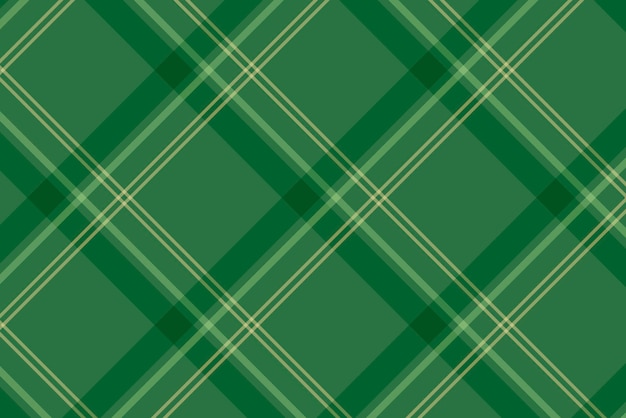 Fundo xadrez tradicional tartan, vetor de design de padrão verde