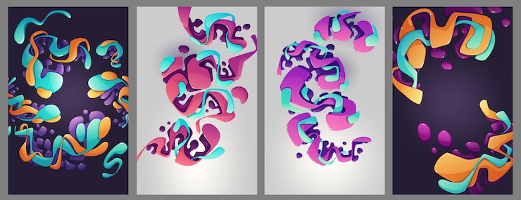 Vetor grátis fundos de arte abstrata artes de pintura modular
