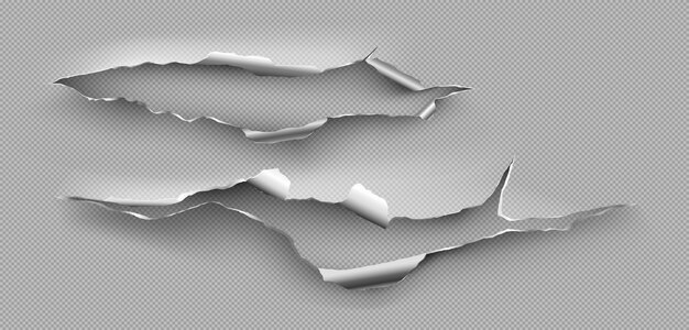 Furo rasgado, rachadura irregular em chapa de aço. maquete realista de bordas rasgadas de metal break isolado em fundo transparente. Página metálica danificada por corte ou explosão