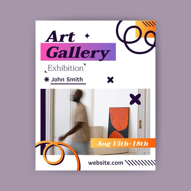 Galeria de arte modelo de postagem do Instagram