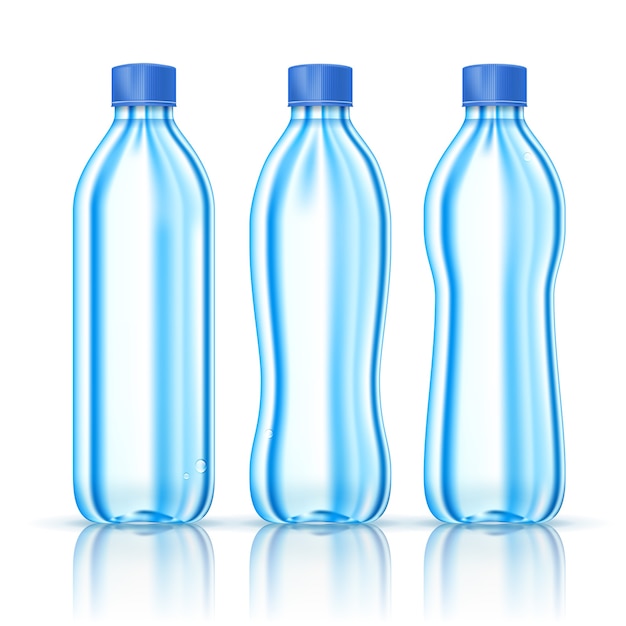 Vetor grátis garrafas de água isoladas