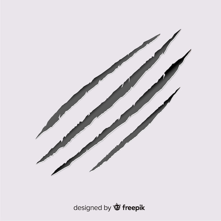 Vetor grátis garras de tigre marcam fundo