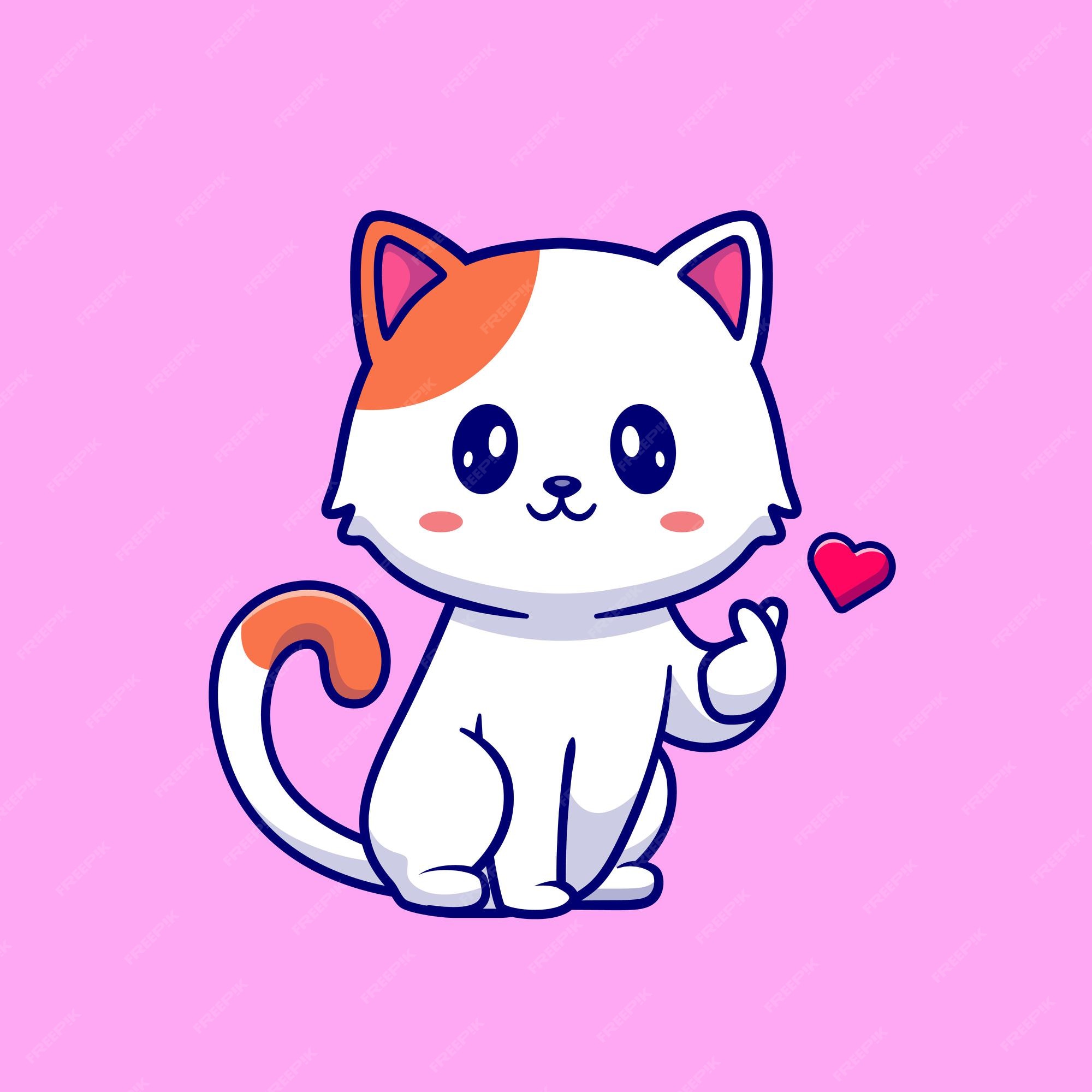 Gatinho De Desenho Animado Gato Fofo Adesivo Gatinho PNG , Desenho Animado,  Gatinha, Adesivo De Gato Fofo Imagem PNG e PSD Para Download Gratuito