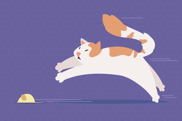 Gato bonito com rato