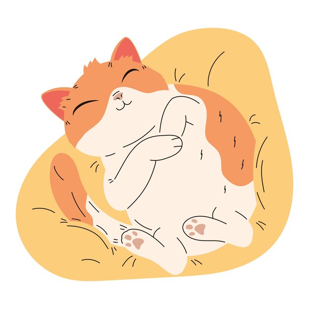 gato dormindo em travesseiro amarelo