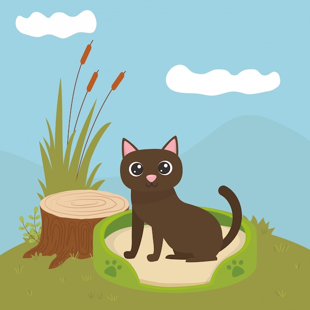 Gato gatinho andando dos desenhos animad, Premium Vector #Freepik  #vector #carater #desenho-animado #animal #gato