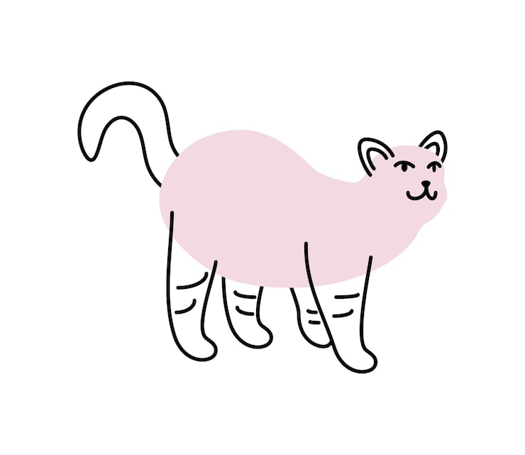 Vetor grátis gato mascote animal ilustração engraçada isolada