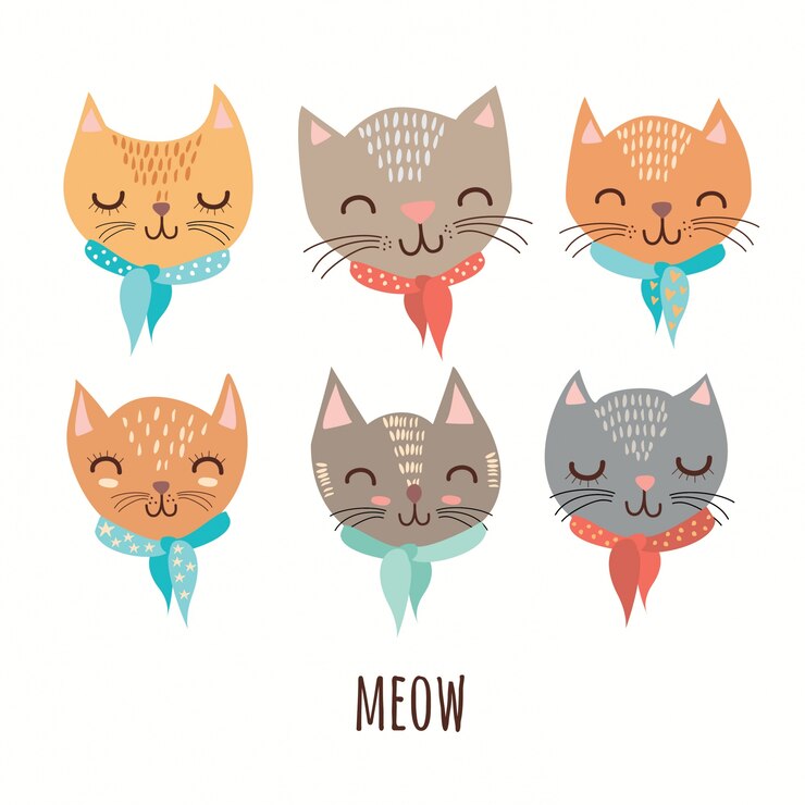 Vetor grátis gatos