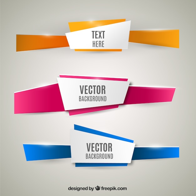 Vetor grátis geometric banner set