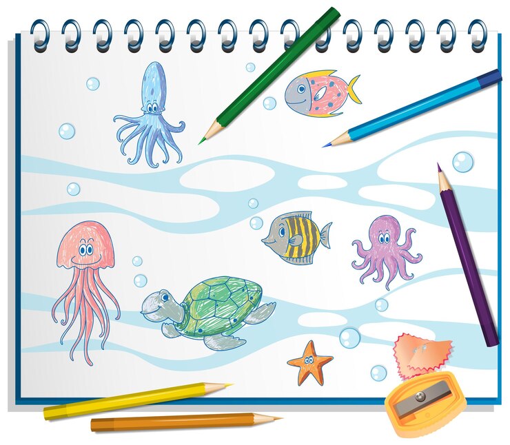 Vetor grátis giz de cera colorido desenhado à mão no papel