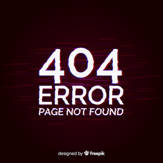 Glitch error 404 page background