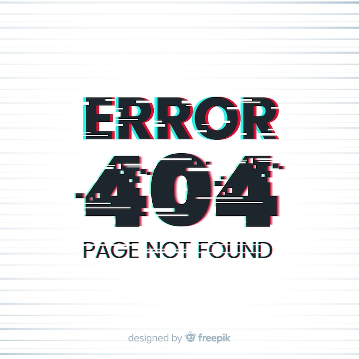 Vetor grátis glitch error 404 page background