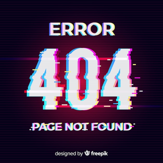 Vetor grátis glitch error 404 page background