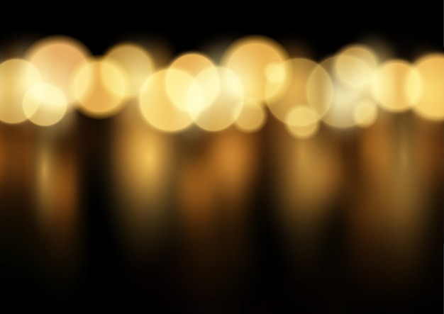 Gold bokeh lights background