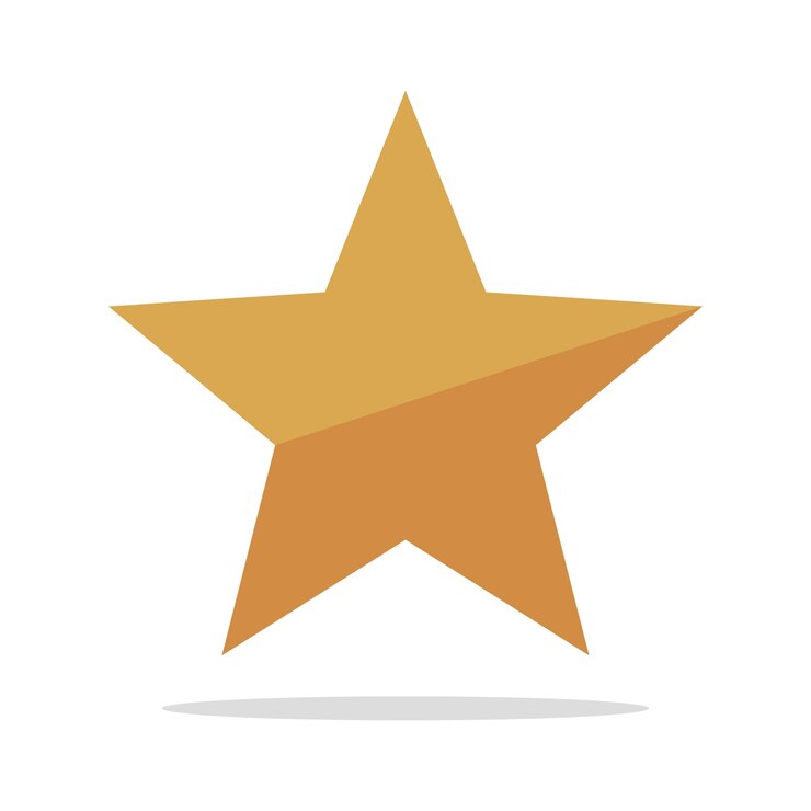Vetor grátis gold star flat (em inglês)