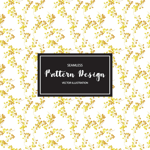 Golden leaves pattern background