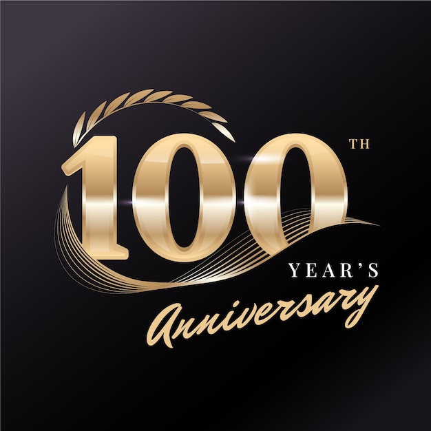 Gradient 100º aniversário logotipo