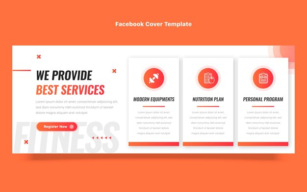 Gradient fitness facebook cover