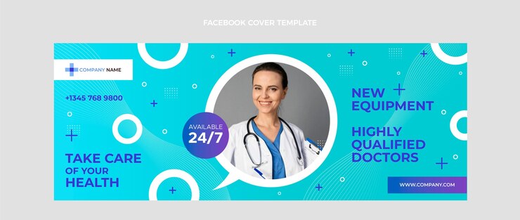Vetor grátis gradient medical care facebook cover