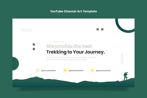 Gradient trekking arte do canal do youtube