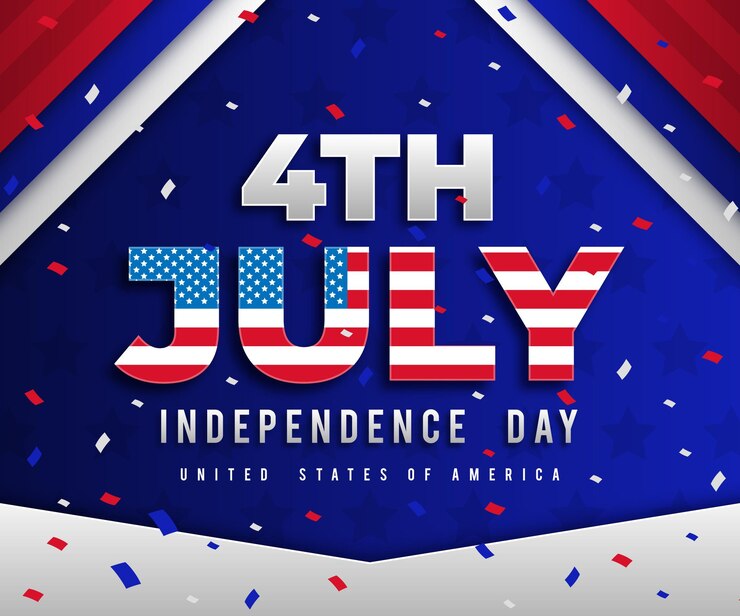 Vetor grátis gradiente 4 de julho - ilustração do dia da independência