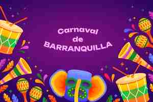 Vetor grátis gradiente carnaval de barranquilla fundo