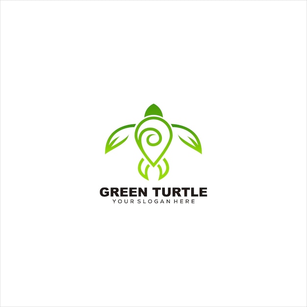 Vetor grátis gradiente colorido do logotipo da tartaruga