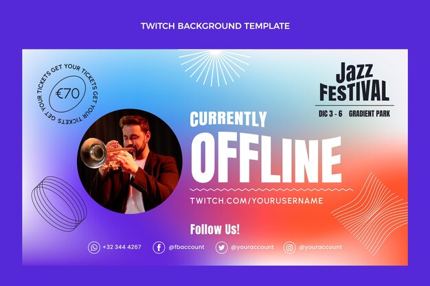 Gradiente colorido fundo de contracção do festival de música