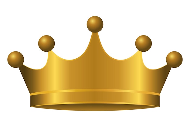 Gradiente coroa real dourada