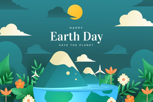 Gradiente de fundo do dia da Terra