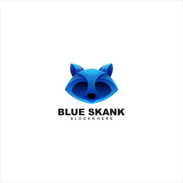 Vetor grátis gradiente de logotipo de cabeça skank