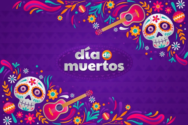 Gradiente dia de celebração de mortos fundo