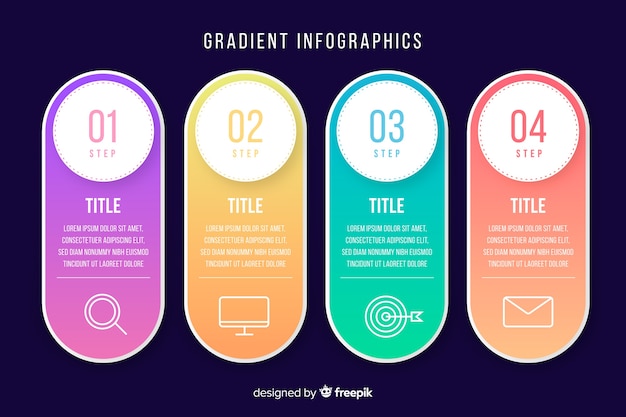 Gradiente infográfico templaet