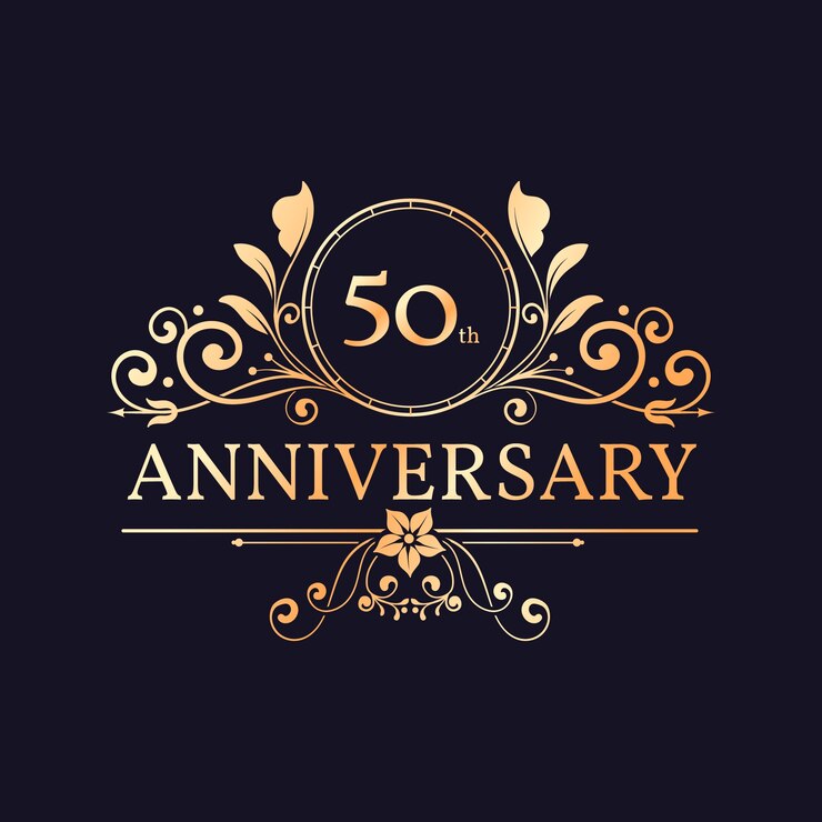 Vetor grátis gradiente logotipo de aniversário de ouro